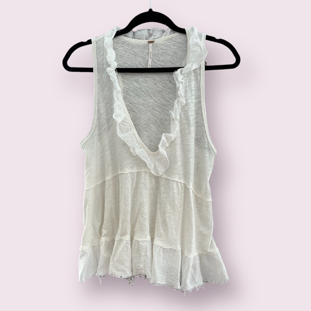 Free People Ruffled Tank